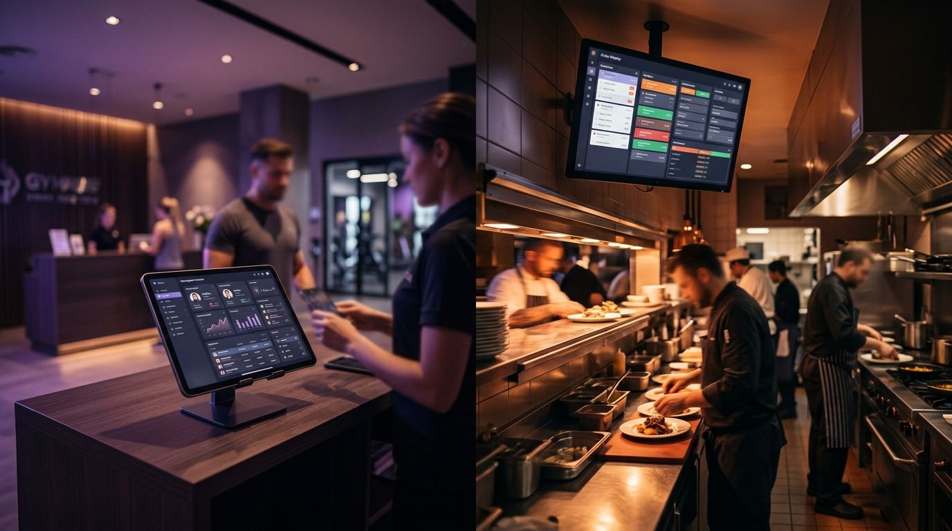 Sistemas de gestión en gimnasio y cocina